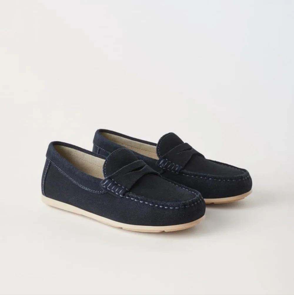 ZARA KIDS LEATHER LOAFERS SIZE 2 EUR 33